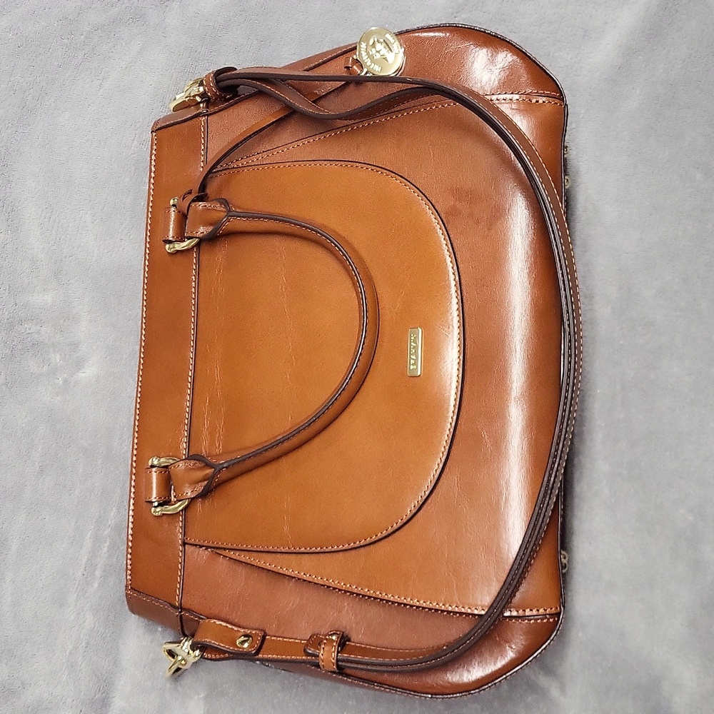 NWT Brahmin Raelyn Whiskey Topsail Handbag 👜 🤎
